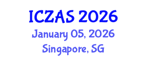 International Conference on Zoology and Animal Science (ICZAS) January 05, 2026 - Singapore, Singapore International Conference on Zoology and Animal Science (ICZAS) January 05, 2026 - Singapore, Singapore