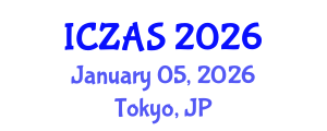 International Conference on Zoology and Animal Science (ICZAS) January 05, 2026 - Tokyo, Japan International Conference on Zoology and Animal Science (ICZAS) January 05, 2026 - Tokyo, Japan