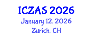 International Conference on Zoology and Animal Science (ICZAS) January 12, 2026 - Zurich, Switzerland International Conference on Zoology and Animal Science (ICZAS) January 12, 2026 - Zurich, Switzerland