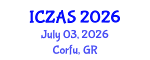International Conference on Zoology and Animal Science (ICZAS) July 03, 2026 - Corfu, Greece International Conference on Zoology and Animal Science (ICZAS) July 03, 2026 - Corfu, Greece