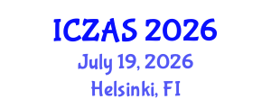 International Conference on Zoology and Animal Science (ICZAS) July 19, 2026 - Helsinki, Finland International Conference on Zoology and Animal Science (ICZAS) July 19, 2026 - Helsinki, Finland