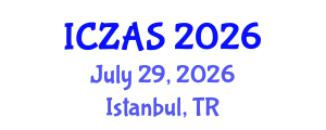International Conference on Zoology and Animal Science (ICZAS) July 29, 2026 - Istanbul, Turkey International Conference on Zoology and Animal Science (ICZAS) July 29, 2026 - Istanbul, Turkey