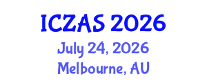 International Conference on Zoology and Animal Science (ICZAS) July 24, 2026 - Melbourne, Australia International Conference on Zoology and Animal Science (ICZAS) July 24, 2026 - Melbourne, Australia
