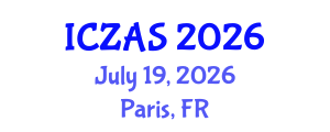 International Conference on Zoology and Animal Science (ICZAS) July 19, 2026 - Paris, France International Conference on Zoology and Animal Science (ICZAS) July 19, 2026 - Paris, France