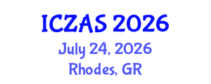 International Conference on Zoology and Animal Science (ICZAS) July 24, 2026 - Rhodes, Greece International Conference on Zoology and Animal Science (ICZAS) July 24, 2026 - Rhodes, Greece