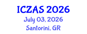 International Conference on Zoology and Animal Science (ICZAS) July 03, 2026 - Santorini, Greece International Conference on Zoology and Animal Science (ICZAS) July 03, 2026 - Santorini, Greece