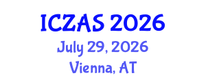 International Conference on Zoology and Animal Science (ICZAS) July 29, 2026 - Vienna, Austria International Conference on Zoology and Animal Science (ICZAS) July 29, 2026 - Vienna, Austria