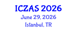 International Conference on Zoology and Animal Science (ICZAS) June 29, 2026 - Istanbul, Turkey International Conference on Zoology and Animal Science (ICZAS) June 29, 2026 - Istanbul, Turkey