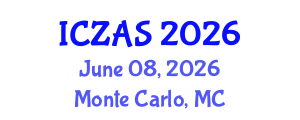 International Conference on Zoology and Animal Science (ICZAS) June 08, 2026 - Monte Carlo, Monaco International Conference on Zoology and Animal Science (ICZAS) June 08, 2026 - Monte Carlo, Monaco