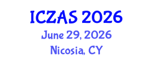 International Conference on Zoology and Animal Science (ICZAS) June 29, 2026 - Nicosia, Cyprus International Conference on Zoology and Animal Science (ICZAS) June 29, 2026 - Nicosia, Cyprus