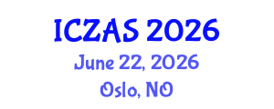 International Conference on Zoology and Animal Science (ICZAS) June 22, 2026 - Oslo, Norway International Conference on Zoology and Animal Science (ICZAS) June 22, 2026 - Oslo, Norway