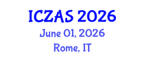 International Conference on Zoology and Animal Science (ICZAS) June 01, 2026 - Rome, Italy
