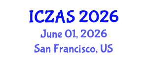 International Conference on Zoology and Animal Science (ICZAS) June 01, 2026 - San Francisco, United States International Conference on Zoology and Animal Science (ICZAS) June 01, 2026 - San Francisco, United States