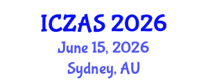 International Conference on Zoology and Animal Science (ICZAS) June 15, 2026 - Sydney, Australia International Conference on Zoology and Animal Science (ICZAS) June 15, 2026 - Sydney, Australia