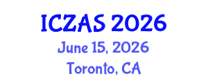 International Conference on Zoology and Animal Science (ICZAS) June 15, 2026 - Toronto, Canada International Conference on Zoology and Animal Science (ICZAS) June 15, 2026 - Toronto, Canada