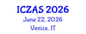 International Conference on Zoology and Animal Science (ICZAS) June 22, 2026 - Venice, Italy