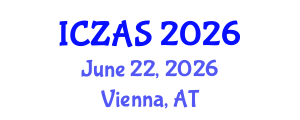 International Conference on Zoology and Animal Science (ICZAS) June 22, 2026 - Vienna, Austria International Conference on Zoology and Animal Science (ICZAS) June 22, 2026 - Vienna, Austria
