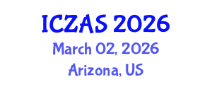 International Conference on Zoology and Animal Science (ICZAS) March 02, 2026 - Arizona, United States International Conference on Zoology and Animal Science (ICZAS) March 02, 2026 - Arizona, United States