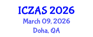 International Conference on Zoology and Animal Science (ICZAS) March 09, 2026 - Doha, Qatar International Conference on Zoology and Animal Science (ICZAS) March 09, 2026 - Doha, Qatar