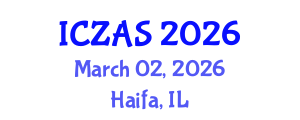 International Conference on Zoology and Animal Science (ICZAS) March 02, 2026 - Haifa, Israel International Conference on Zoology and Animal Science (ICZAS) March 02, 2026 - Haifa, Israel