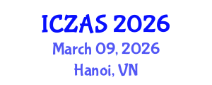 International Conference on Zoology and Animal Science (ICZAS) March 09, 2026 - Hanoi, Vietnam International Conference on Zoology and Animal Science (ICZAS) March 09, 2026 - Hanoi, Vietnam