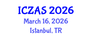 International Conference on Zoology and Animal Science (ICZAS) March 16, 2026 - Istanbul, Turkey International Conference on Zoology and Animal Science (ICZAS) March 16, 2026 - Istanbul, Turkey