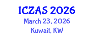 International Conference on Zoology and Animal Science (ICZAS) March 23, 2026 - Kuwait, Kuwait International Conference on Zoology and Animal Science (ICZAS) March 23, 2026 - Kuwait, Kuwait