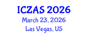 International Conference on Zoology and Animal Science (ICZAS) March 23, 2026 - Las Vegas, United States