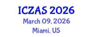 International Conference on Zoology and Animal Science (ICZAS) March 09, 2026 - Miami, United States