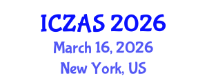 International Conference on Zoology and Animal Science (ICZAS) March 16, 2026 - New York, United States International Conference on Zoology and Animal Science (ICZAS) March 16, 2026 - New York, United States