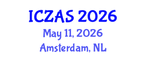 International Conference on Zoology and Animal Science (ICZAS) May 11, 2026 - Amsterdam, Netherlands International Conference on Zoology and Animal Science (ICZAS) May 11, 2026 - Amsterdam, Netherlands