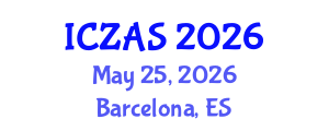 International Conference on Zoology and Animal Science (ICZAS) May 25, 2026 - Barcelona, Spain International Conference on Zoology and Animal Science (ICZAS) May 25, 2026 - Barcelona, Spain