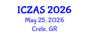 International Conference on Zoology and Animal Science (ICZAS) May 25, 2026 - Crete, Greece International Conference on Zoology and Animal Science (ICZAS) May 25, 2026 - Crete, Greece
