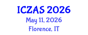 International Conference on Zoology and Animal Science (ICZAS) May 11, 2026 - Florence, Italy International Conference on Zoology and Animal Science (ICZAS) May 11, 2026 - Florence, Italy
