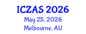 International Conference on Zoology and Animal Science (ICZAS) May 25, 2026 - Melbourne, Australia International Conference on Zoology and Animal Science (ICZAS) May 25, 2026 - Melbourne, Australia