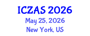 International Conference on Zoology and Animal Science (ICZAS) May 25, 2026 - New York, United States