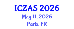 International Conference on Zoology and Animal Science (ICZAS) May 11, 2026 - Paris, France International Conference on Zoology and Animal Science (ICZAS) May 11, 2026 - Paris, France