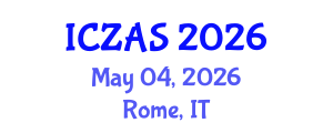 International Conference on Zoology and Animal Science (ICZAS) May 04, 2026 - Rome, Italy International Conference on Zoology and Animal Science (ICZAS) May 04, 2026 - Rome, Italy