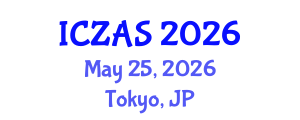 International Conference on Zoology and Animal Science (ICZAS) May 25, 2026 - Tokyo, Japan International Conference on Zoology and Animal Science (ICZAS) May 25, 2026 - Tokyo, Japan