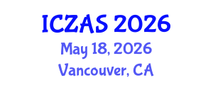 International Conference on Zoology and Animal Science (ICZAS) May 18, 2026 - Vancouver, Canada International Conference on Zoology and Animal Science (ICZAS) May 18, 2026 - Vancouver, Canada