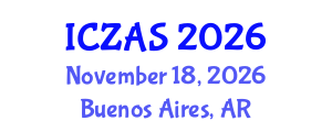 International Conference on Zoology and Animal Science (ICZAS) November 18, 2026 - Buenos Aires, Argentina International Conference on Zoology and Animal Science (ICZAS) November 18, 2026 - Buenos Aires, Argentina