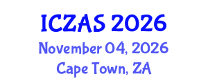 International Conference on Zoology and Animal Science (ICZAS) November 04, 2026 - Cape Town, South Africa International Conference on Zoology and Animal Science (ICZAS) November 04, 2026 - Cape Town, South Africa