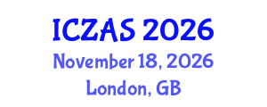 International Conference on Zoology and Animal Science (ICZAS) November 18, 2026 - London, United Kingdom