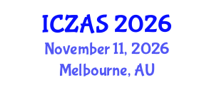 International Conference on Zoology and Animal Science (ICZAS) November 11, 2026 - Melbourne, Australia International Conference on Zoology and Animal Science (ICZAS) November 11, 2026 - Melbourne, Australia