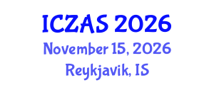 International Conference on Zoology and Animal Science (ICZAS) November 15, 2026 - Reykjavik, Iceland International Conference on Zoology and Animal Science (ICZAS) November 15, 2026 - Reykjavik, Iceland