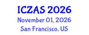 International Conference on Zoology and Animal Science (ICZAS) November 01, 2026 - San Francisco, United States International Conference on Zoology and Animal Science (ICZAS) November 01, 2026 - San Francisco, United States