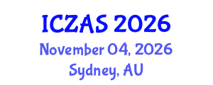 International Conference on Zoology and Animal Science (ICZAS) November 04, 2026 - Sydney, Australia