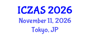International Conference on Zoology and Animal Science (ICZAS) November 11, 2026 - Tokyo, Japan International Conference on Zoology and Animal Science (ICZAS) November 11, 2026 - Tokyo, Japan