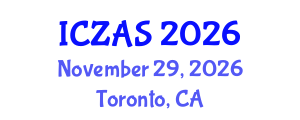International Conference on Zoology and Animal Science (ICZAS) November 29, 2026 - Toronto, Canada International Conference on Zoology and Animal Science (ICZAS) November 29, 2026 - Toronto, Canada