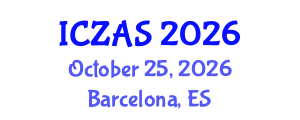 International Conference on Zoology and Animal Science (ICZAS) October 25, 2026 - Barcelona, Spain International Conference on Zoology and Animal Science (ICZAS) October 25, 2026 - Barcelona, Spain